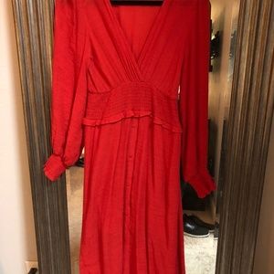 Red Long Sleeve Dress